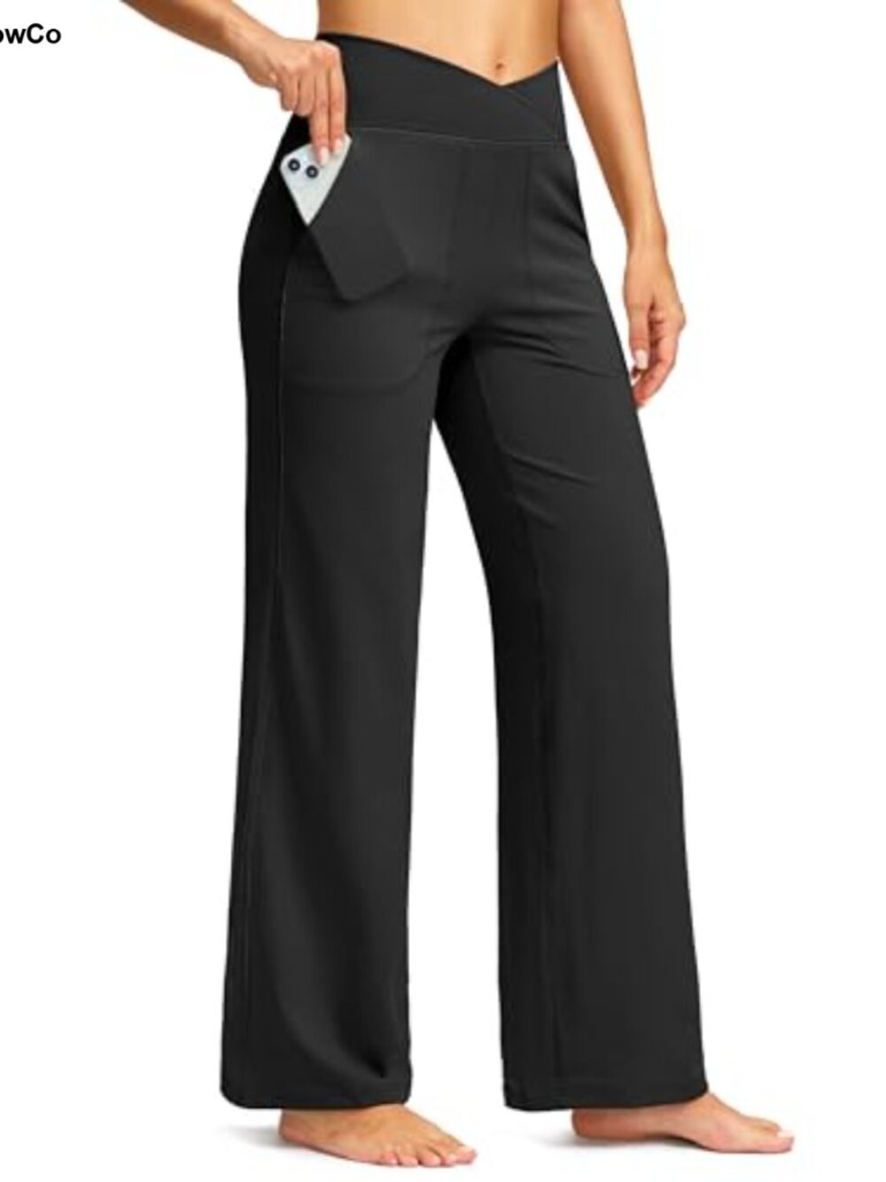 Wide Leg Yoga Pants High Waist with Pockets Stretch Lounge Casual Work